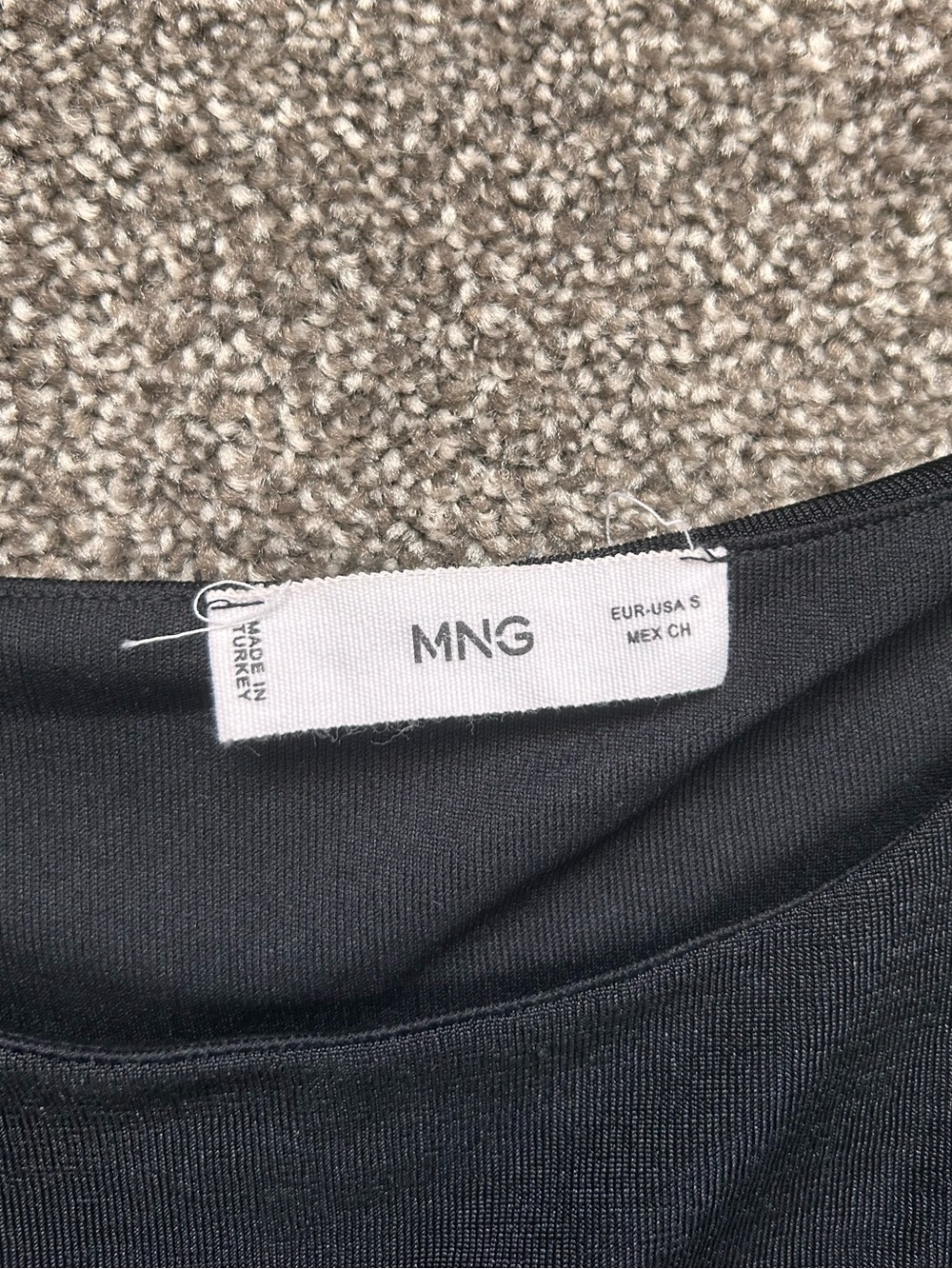 MNG Black Ruched Drawstring Mini Dress - Picture 4 of 4